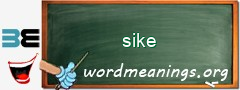 WordMeaning blackboard for sike